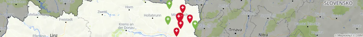 Kartenansicht für Apotheken-Notdienste in der Nähe von Mistelbach (Mistelbach, Niederösterreich)